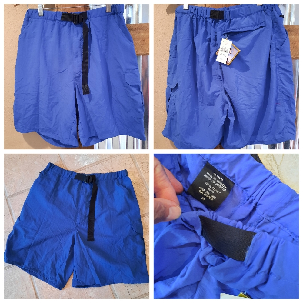 New Royal blue nylon shorts mens M Flyers web belt